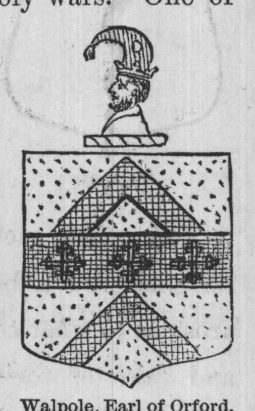 own revenue and replaced the crest that he at Walpole, Earl of Orford.