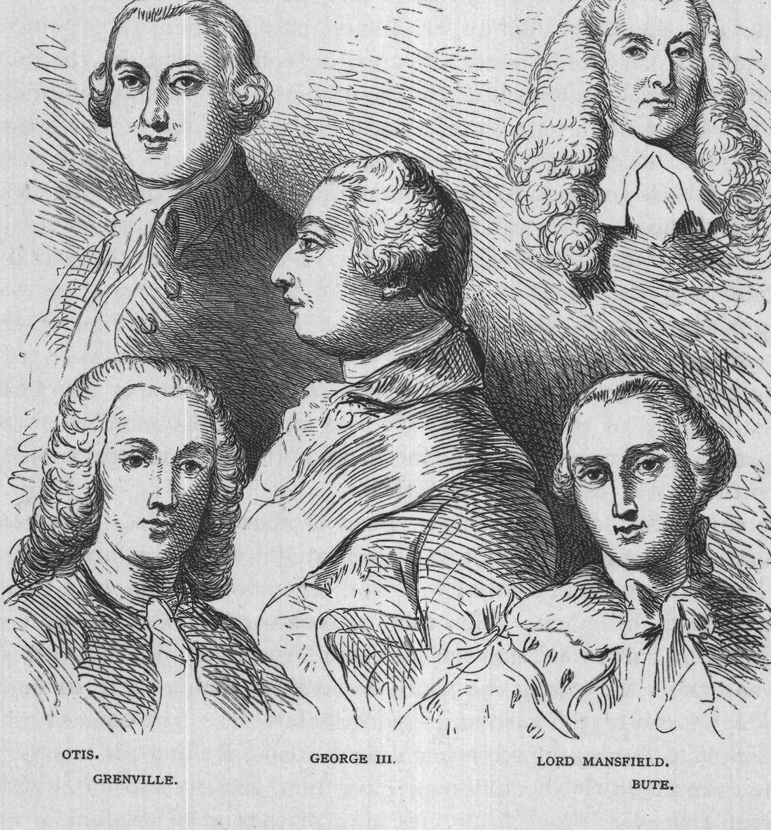 Otis. Grenville. George Iii. Lord Mansfield. Bute.
