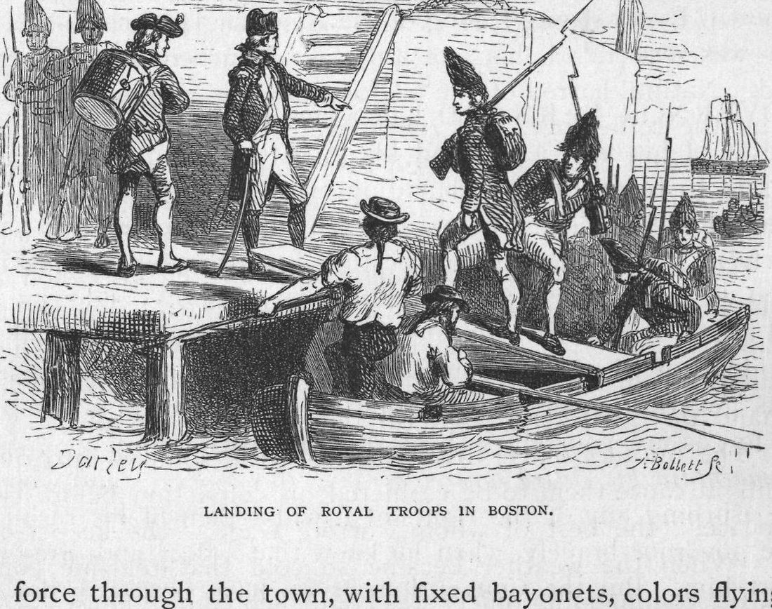 Landing of Royal Troops in Boston.