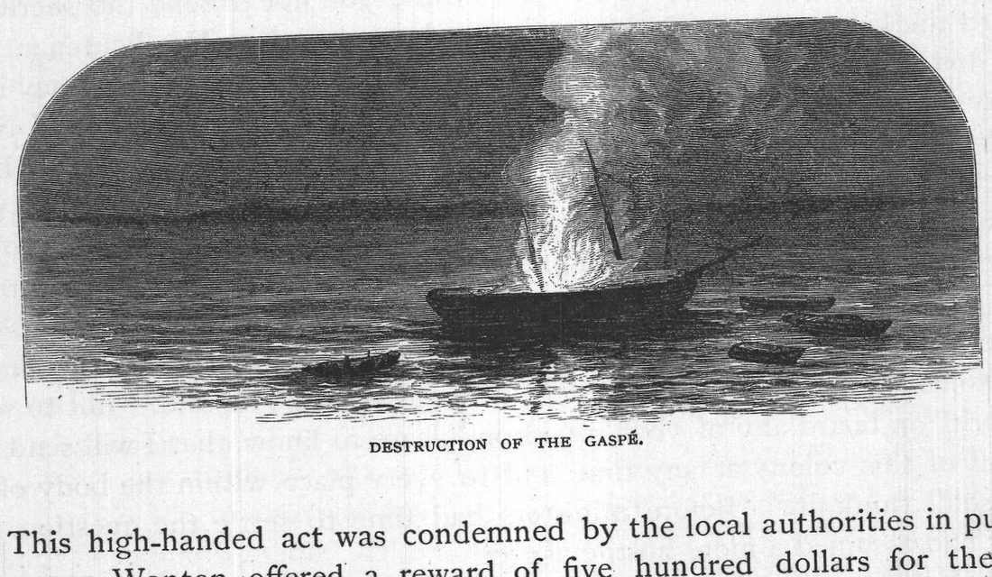 Destruction of Tea in Boston Harbor.