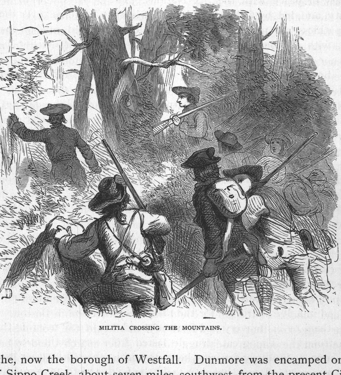 Militia Crossing the Mountains.