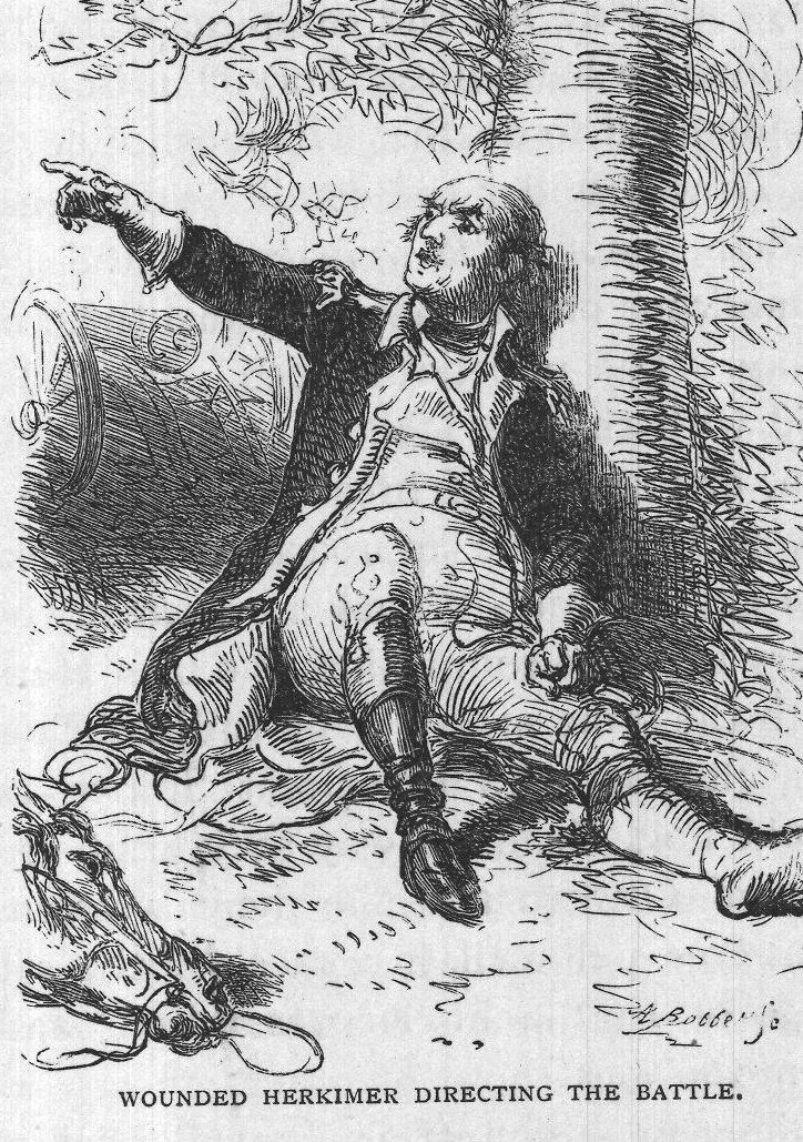Wounded Herkimer Directing the Battle.