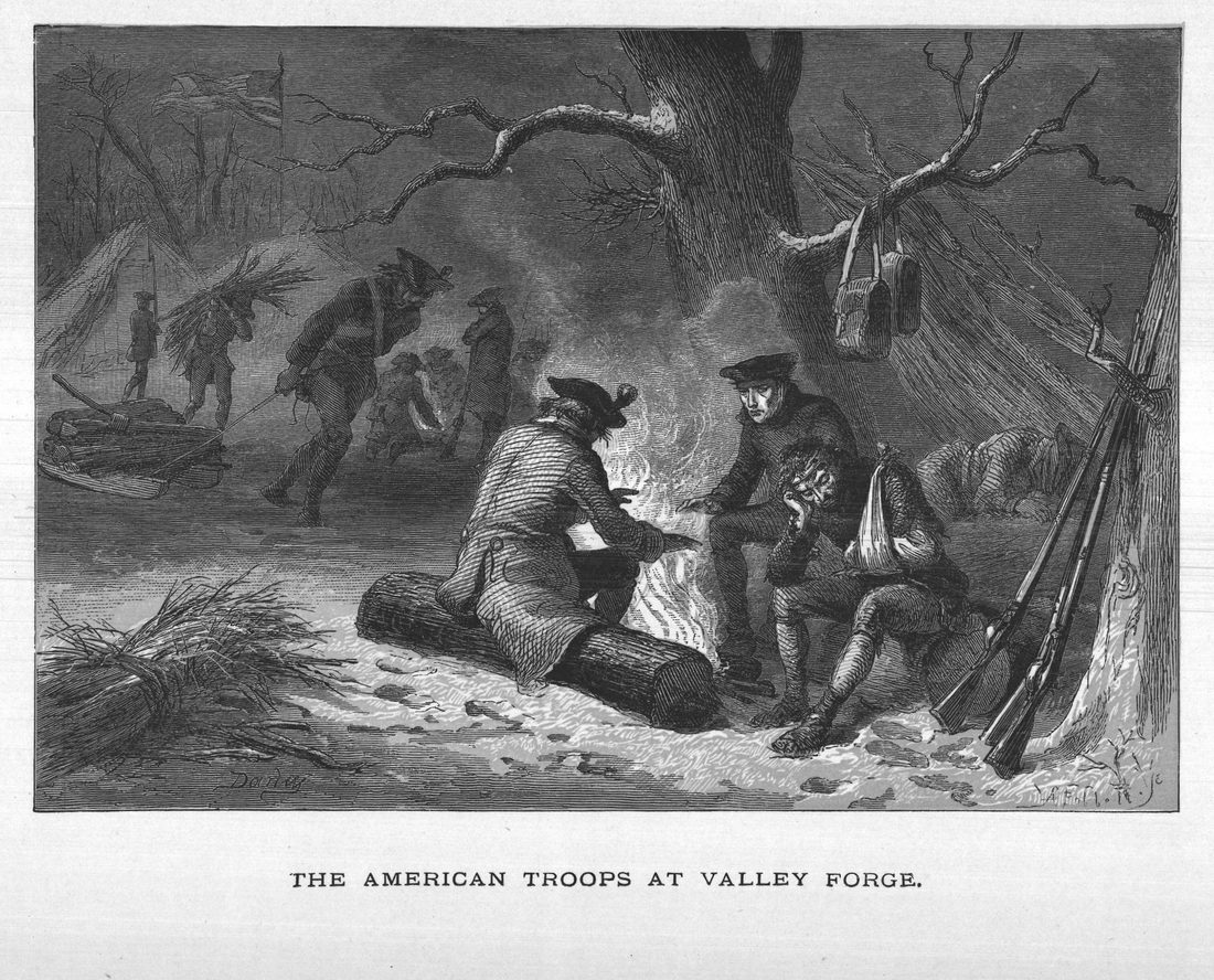 The American Troops at Valley Forge.