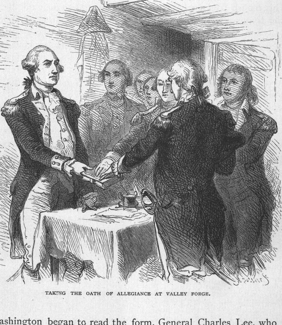 Taking the Oath of Allegiance at Valley Forge.