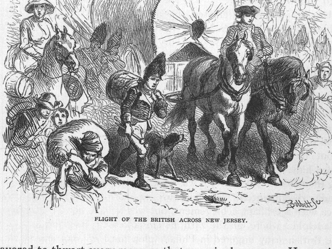 Flight of the British Across New Jersey.