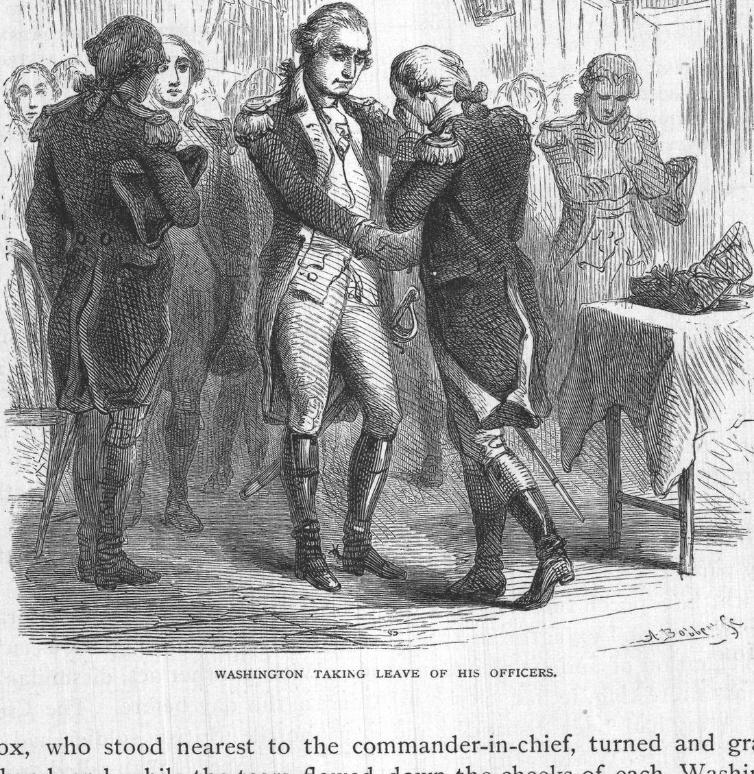 Washington Taking Leave of his Officers.