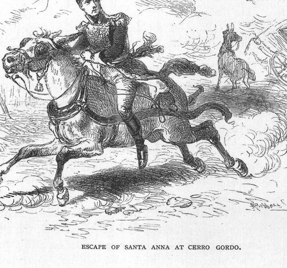 Escape of Santa Anna at Cerro Gordo.