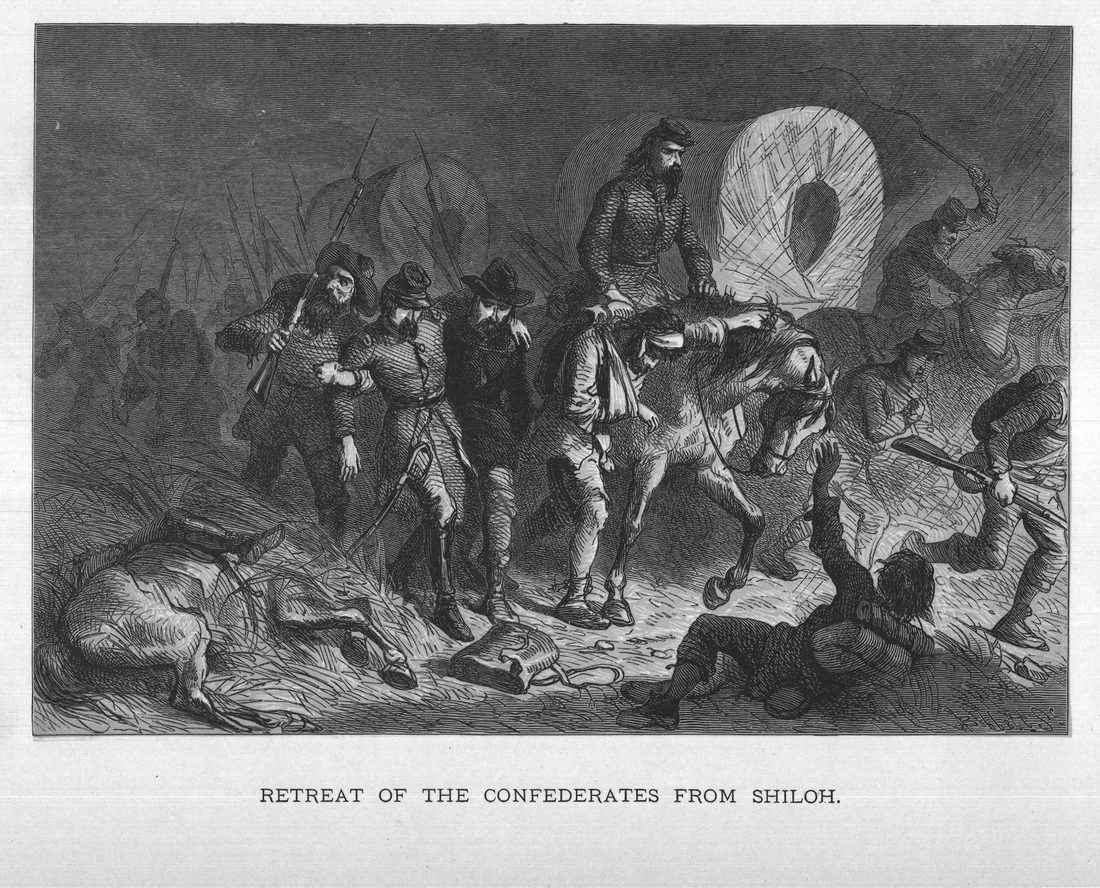 Retreat of the Confederates from Shiloh.