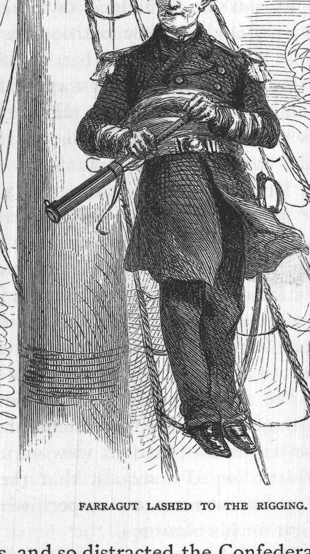 Farragut Lashed to the Rigging.