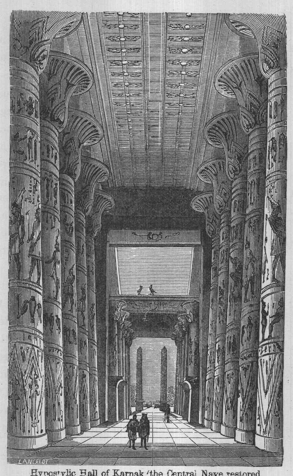 Hynostylic Hall of Karnak 'the Central Nave restored