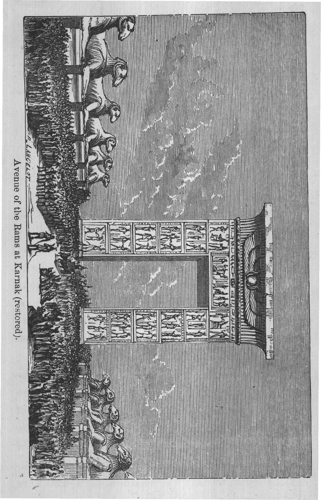 Avenue of the Rams at Karnak (restored).