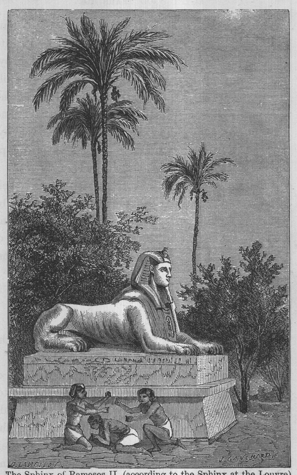 The Sphinx of Rameses II. (according to the Sphinx at the Louvre).
