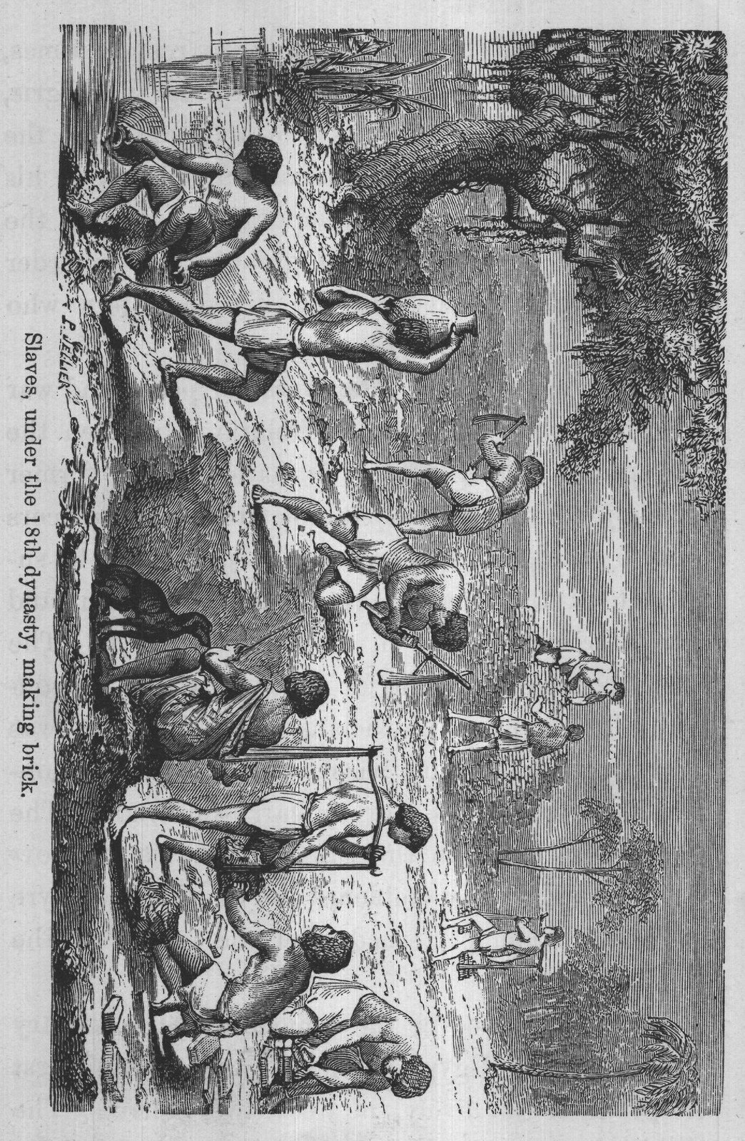 Slaves, under the 18th dynasty, making brick.