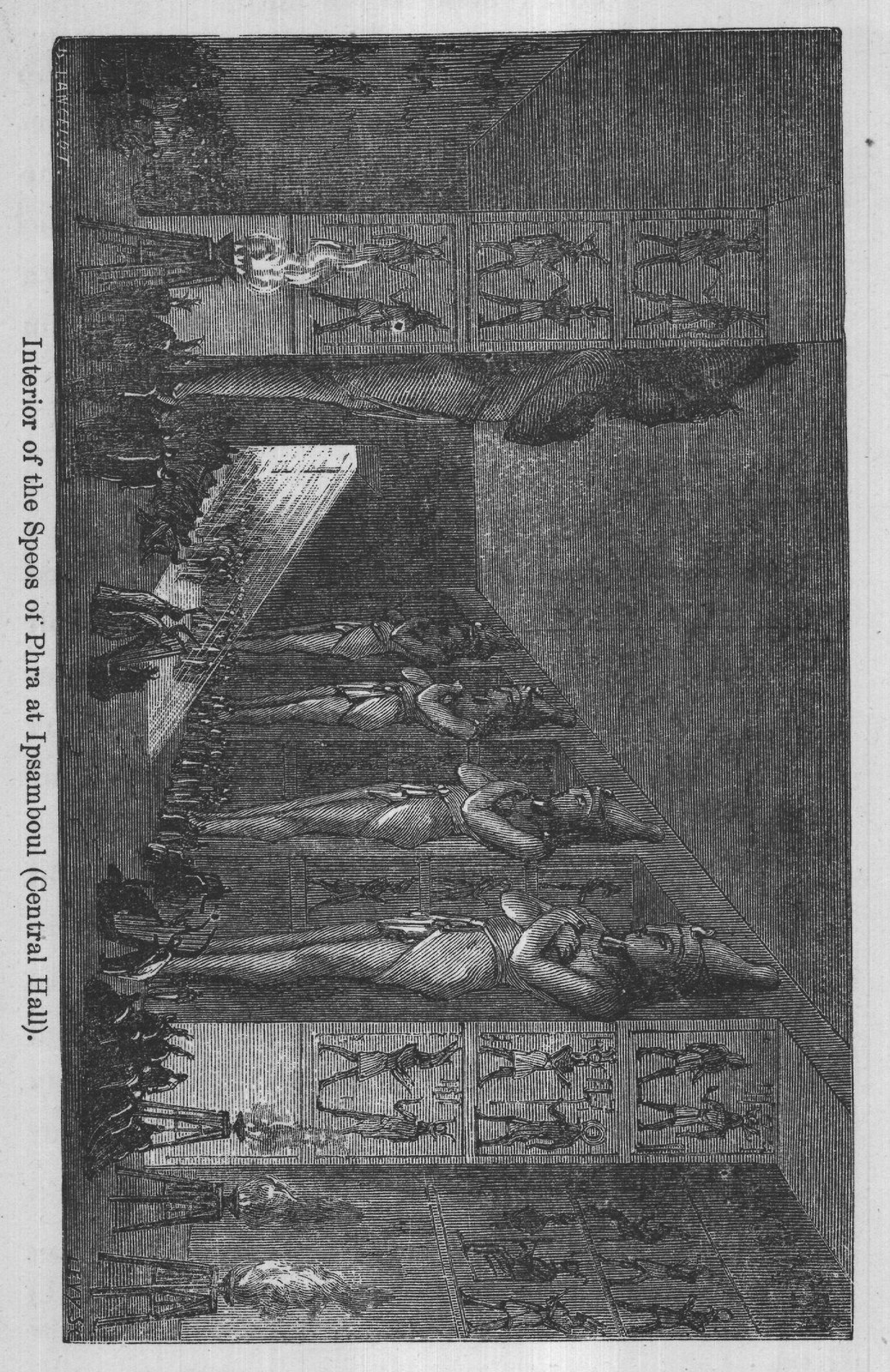 Interior of the Speos of Phra at Ipsamboul (Central Hall).