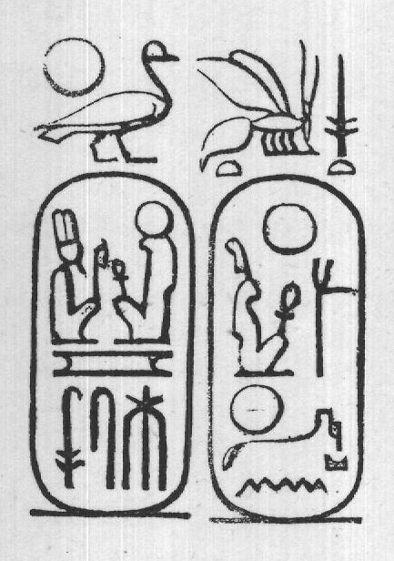Royal cartouche of