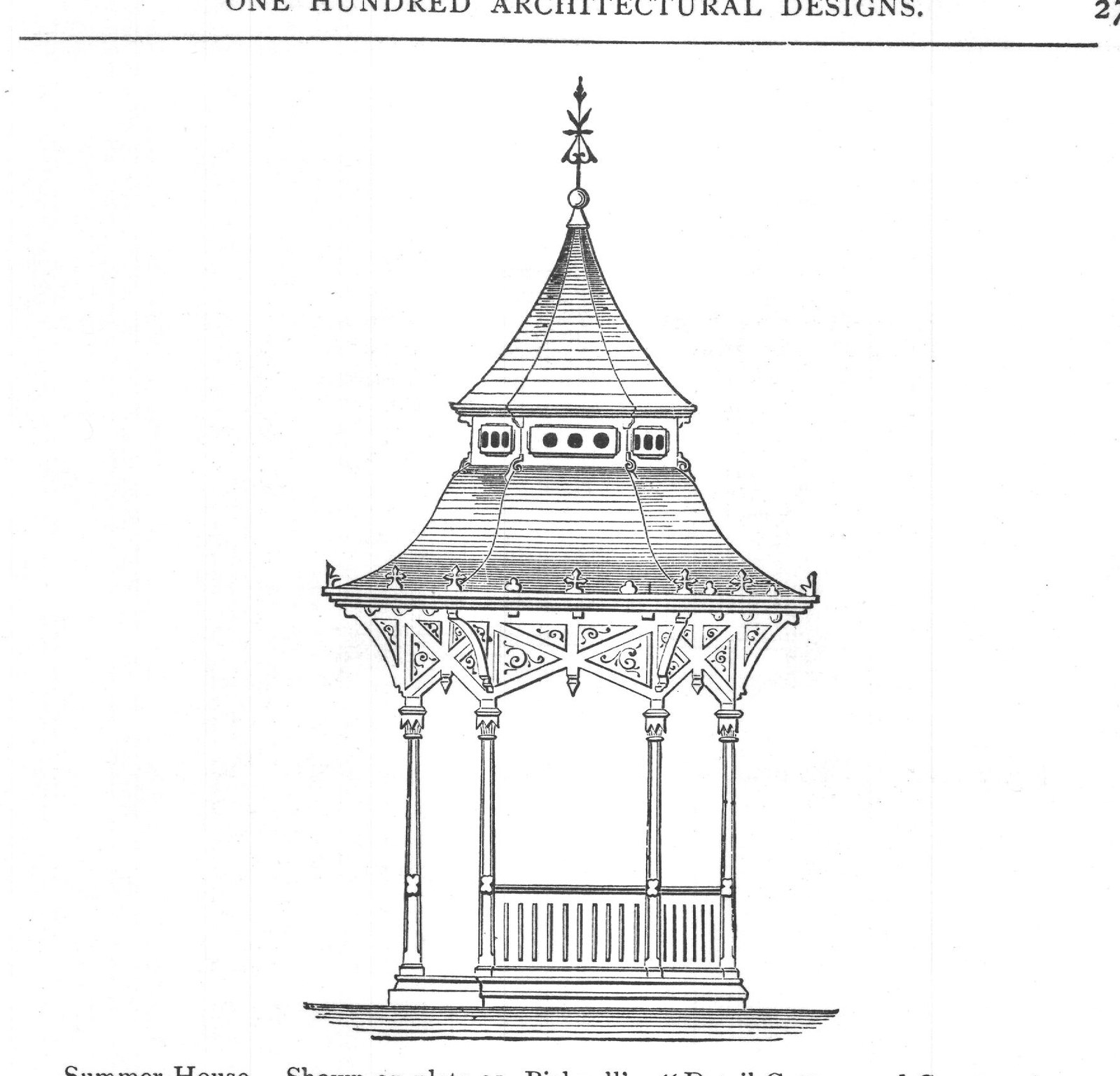 Summer House. Shown on plate 21, Bicknell's "Detail Cottage and Constructive