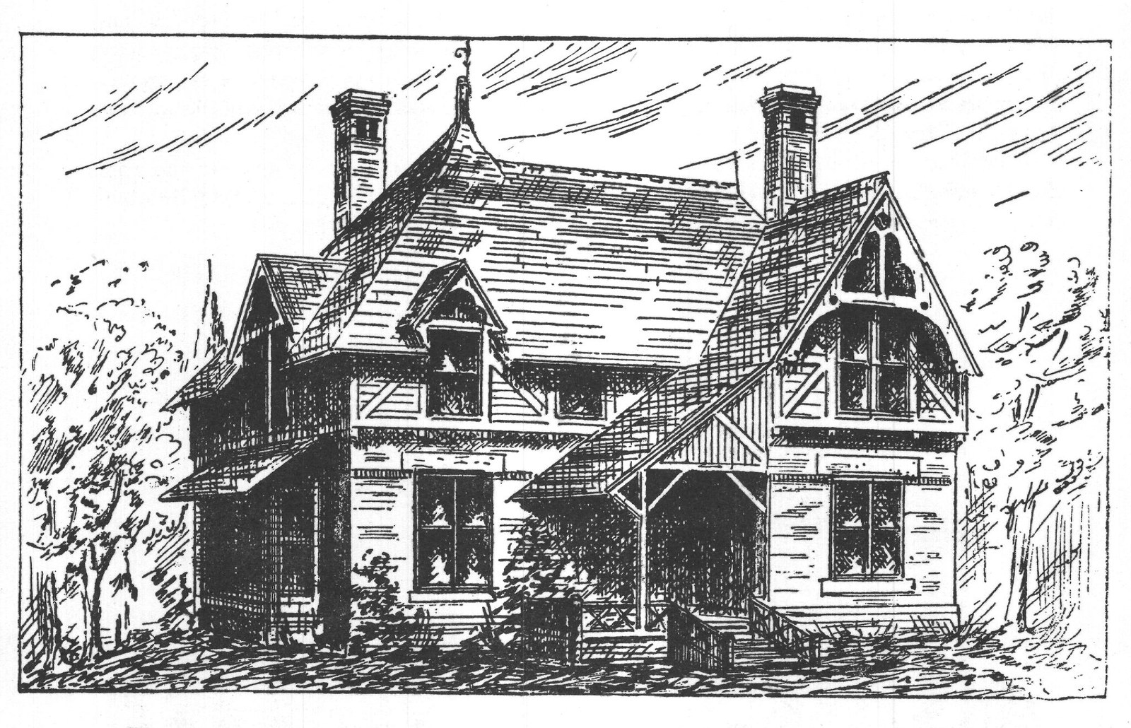 The above cut represents a very commodious English Cottage, and is known as the