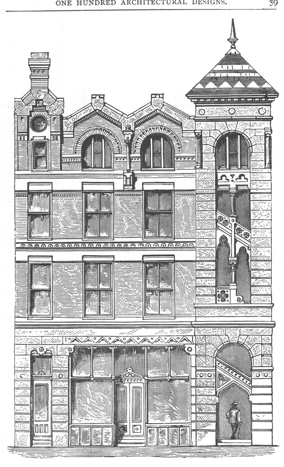 Elevation of a City Store Front.