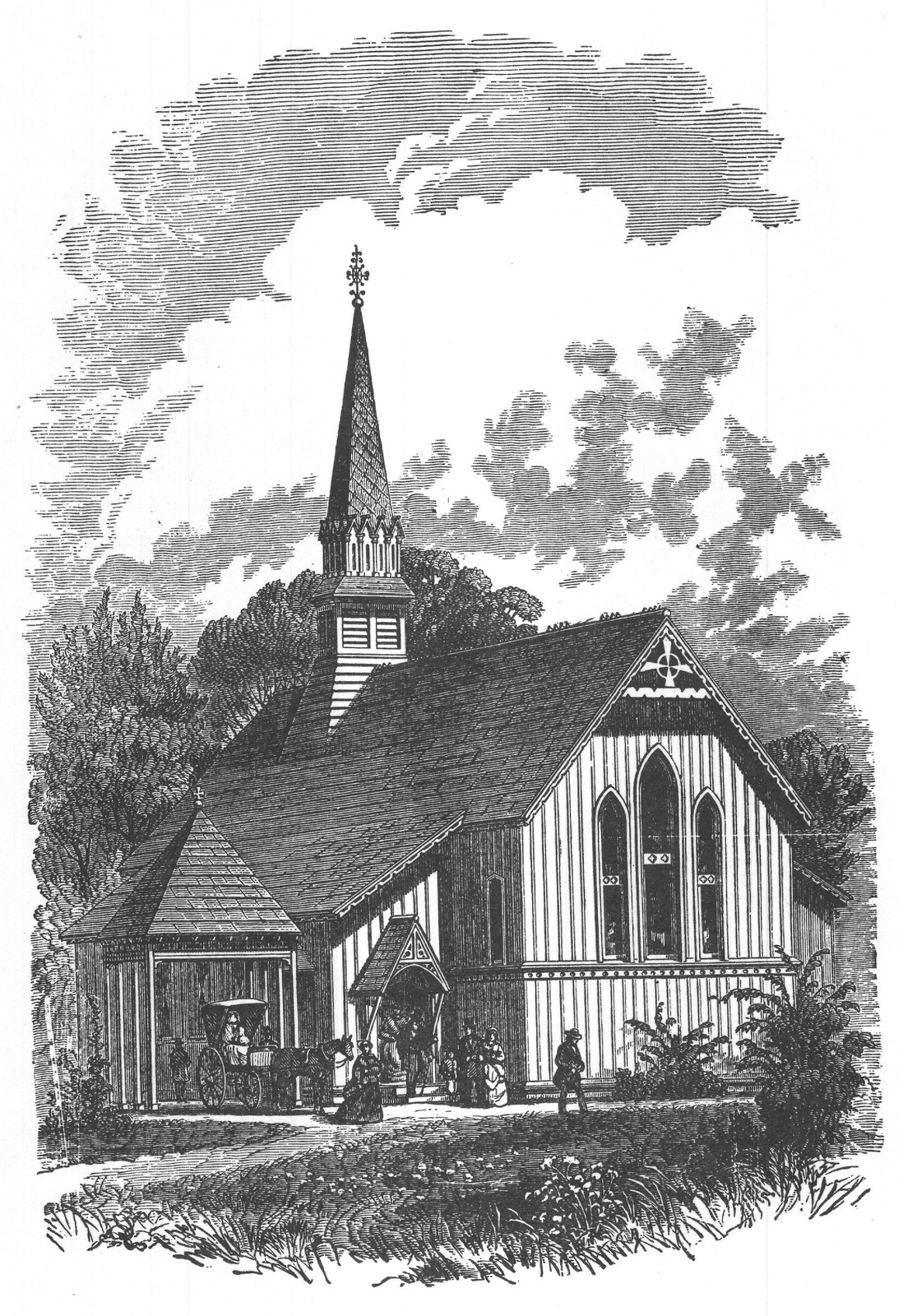 Country Church. Design from "House of God." One small volume, containing views,