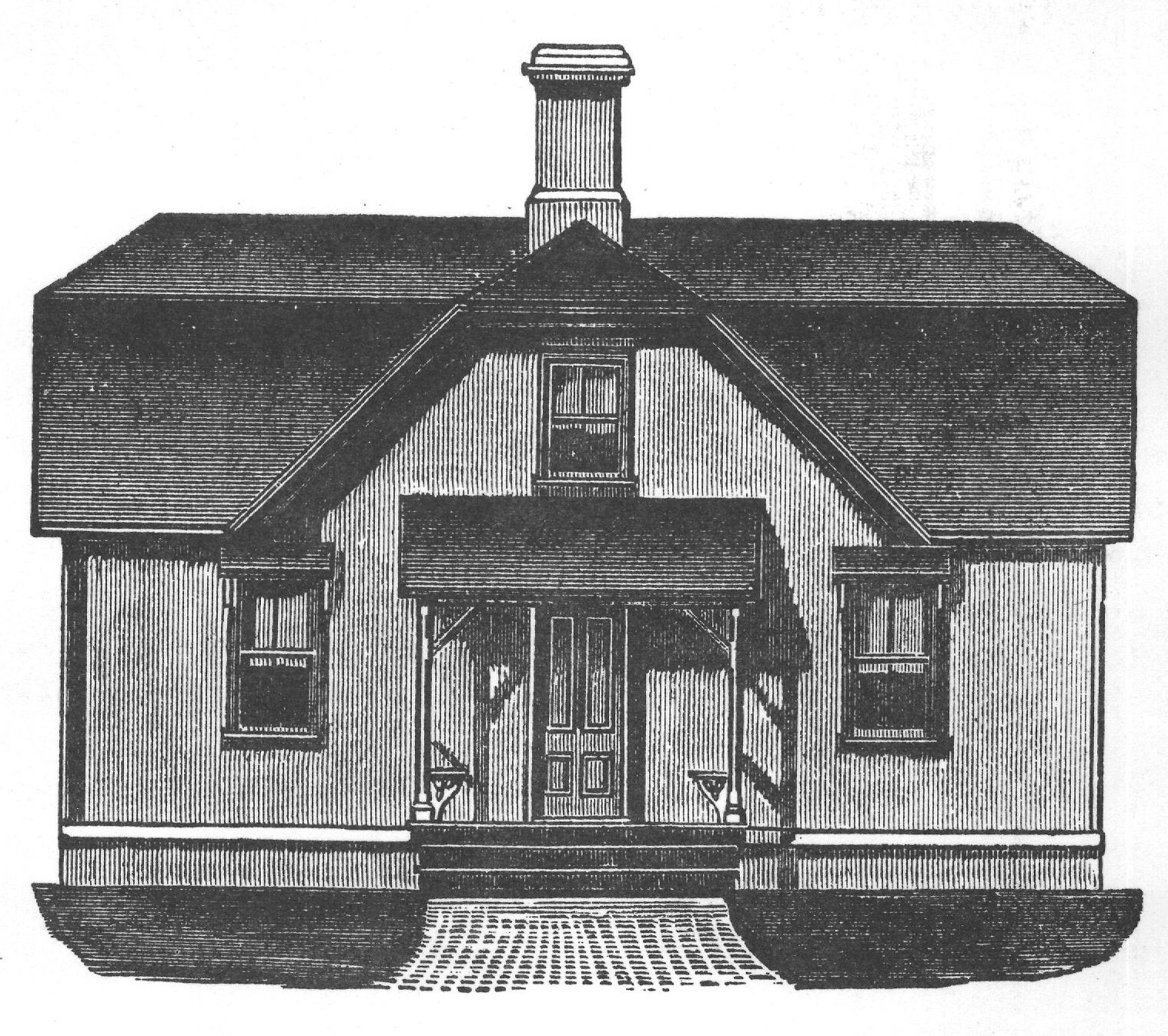 Three-Room Cottage. From Reed's "House Plans for everybody." A new work, fully