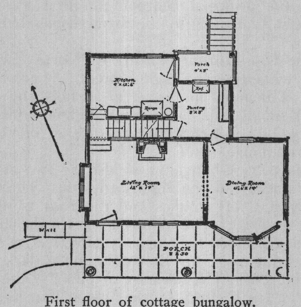 First floor of cottage bungalow.
