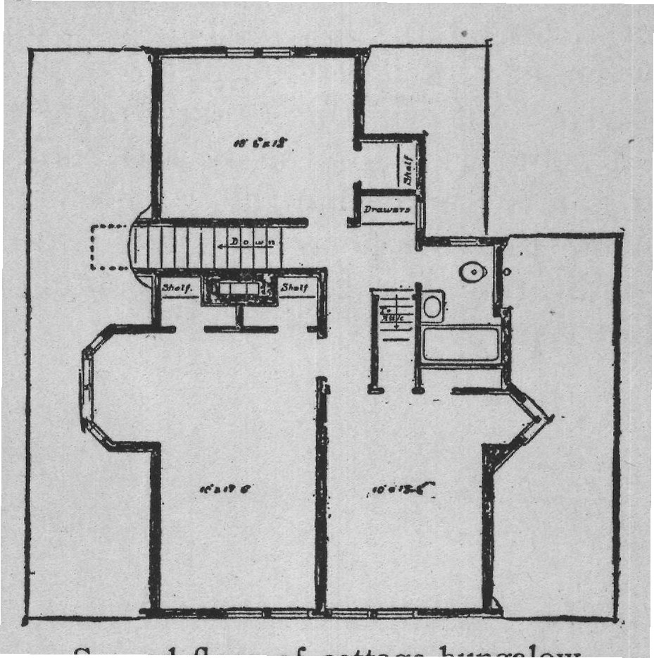 Second floor of cottage bungalow.