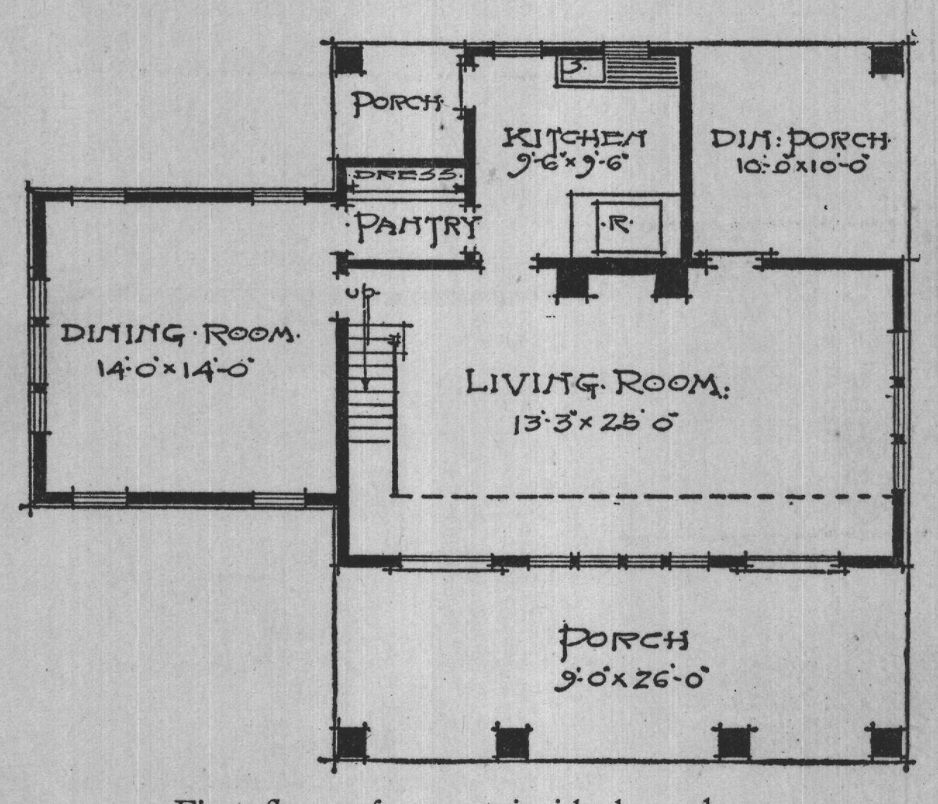 First floor of mountainside bungalow.