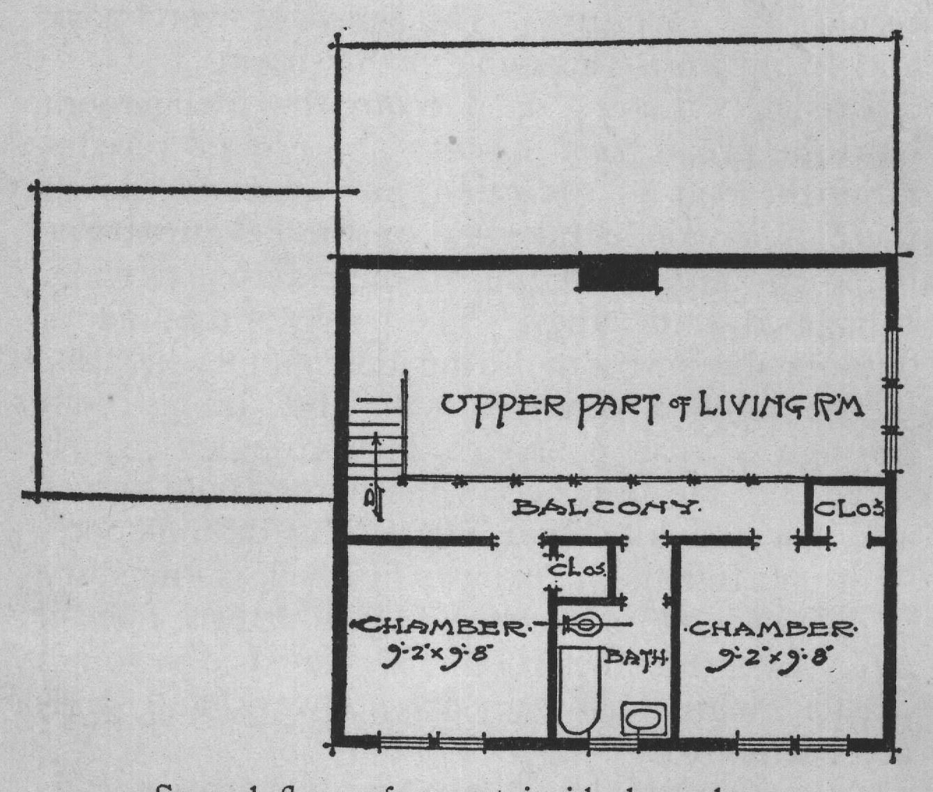 Second floor of mountainside bungalow.