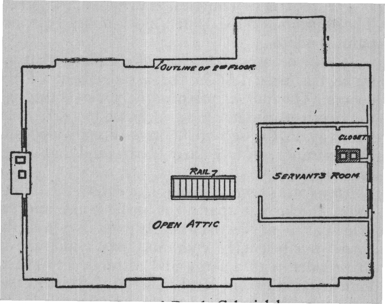 Third floor of Dutch Colonial house.