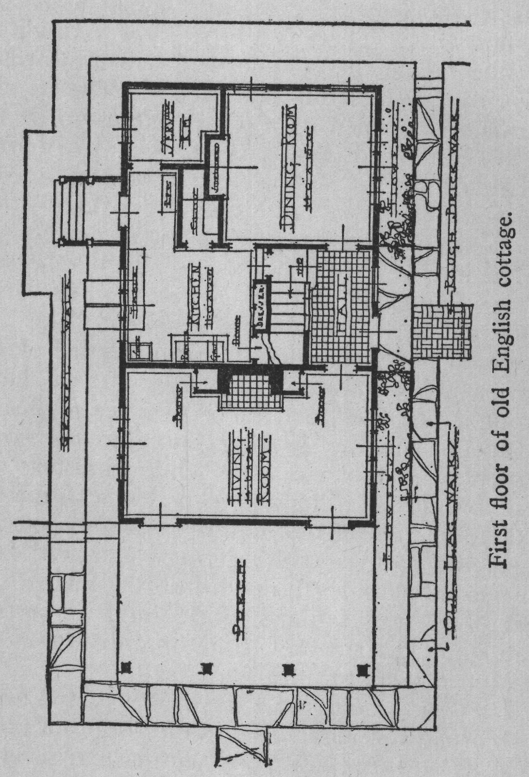 First floor of old English cottage.
