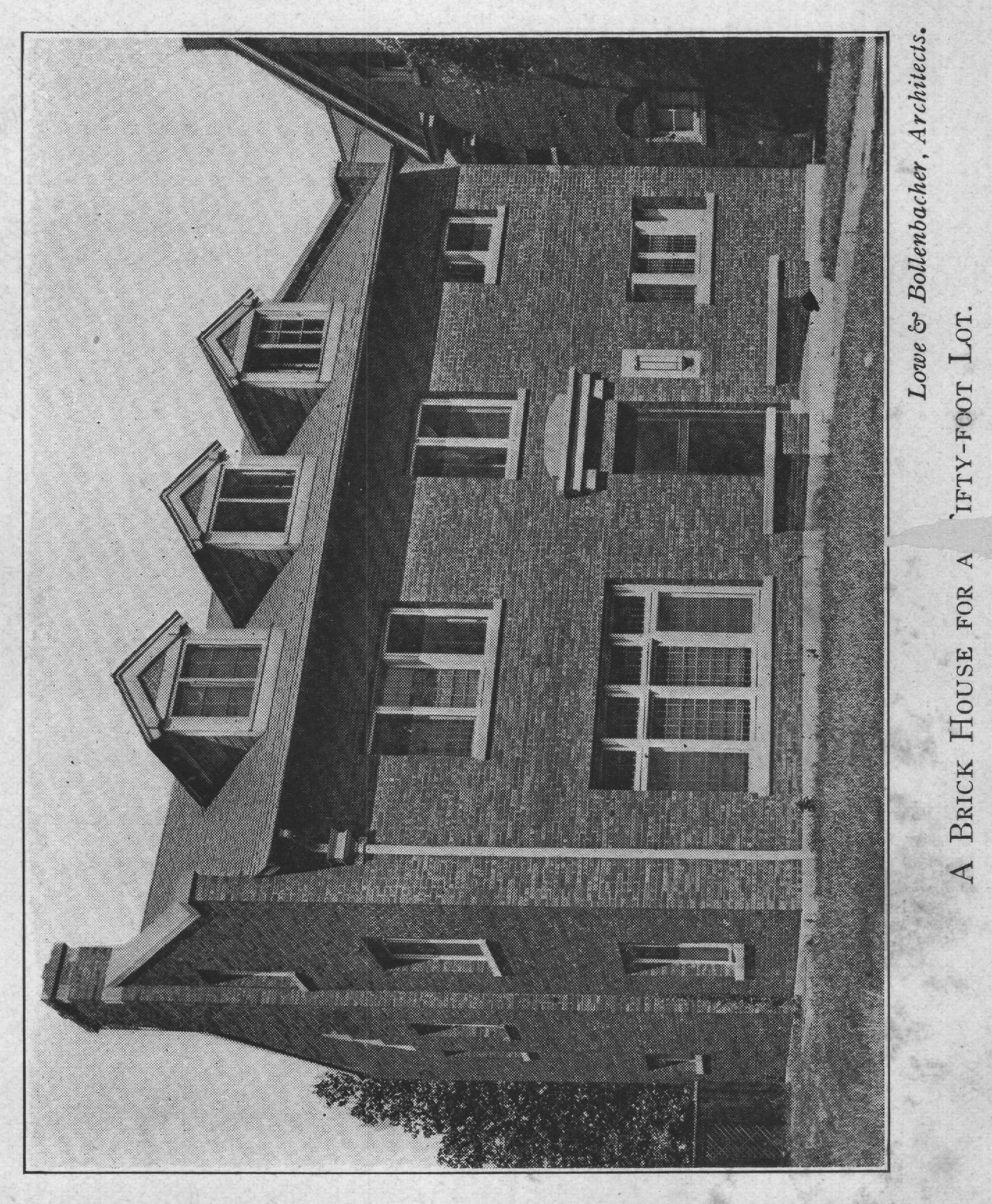 A Brick House for a 50-Foot Lot — from The Book of Little Houses (1914)