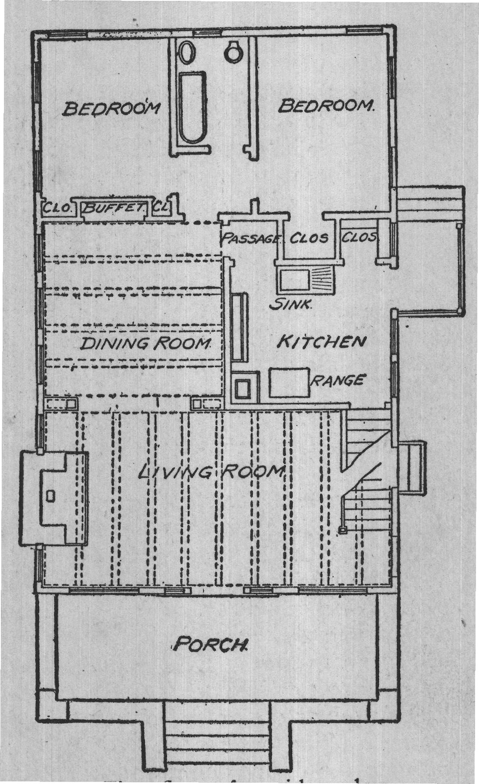 First floor of semi-bungalow.