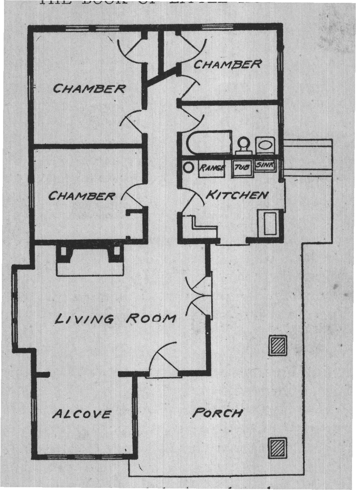 Floor plan of the $1,700 bungalow.