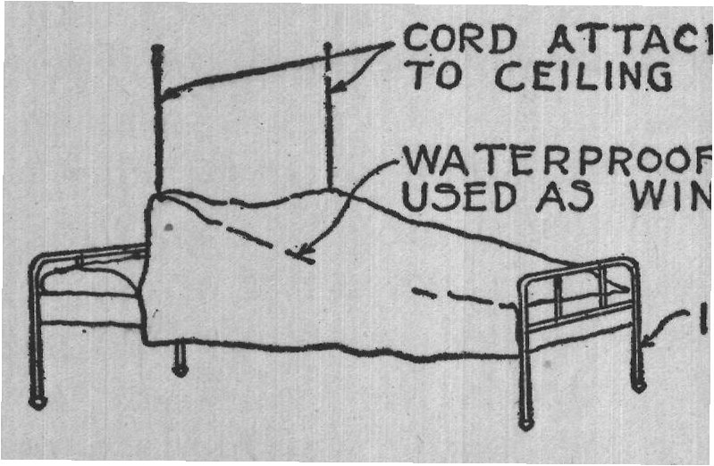 Ordinary iron cots make good beds for sleeping-porches.