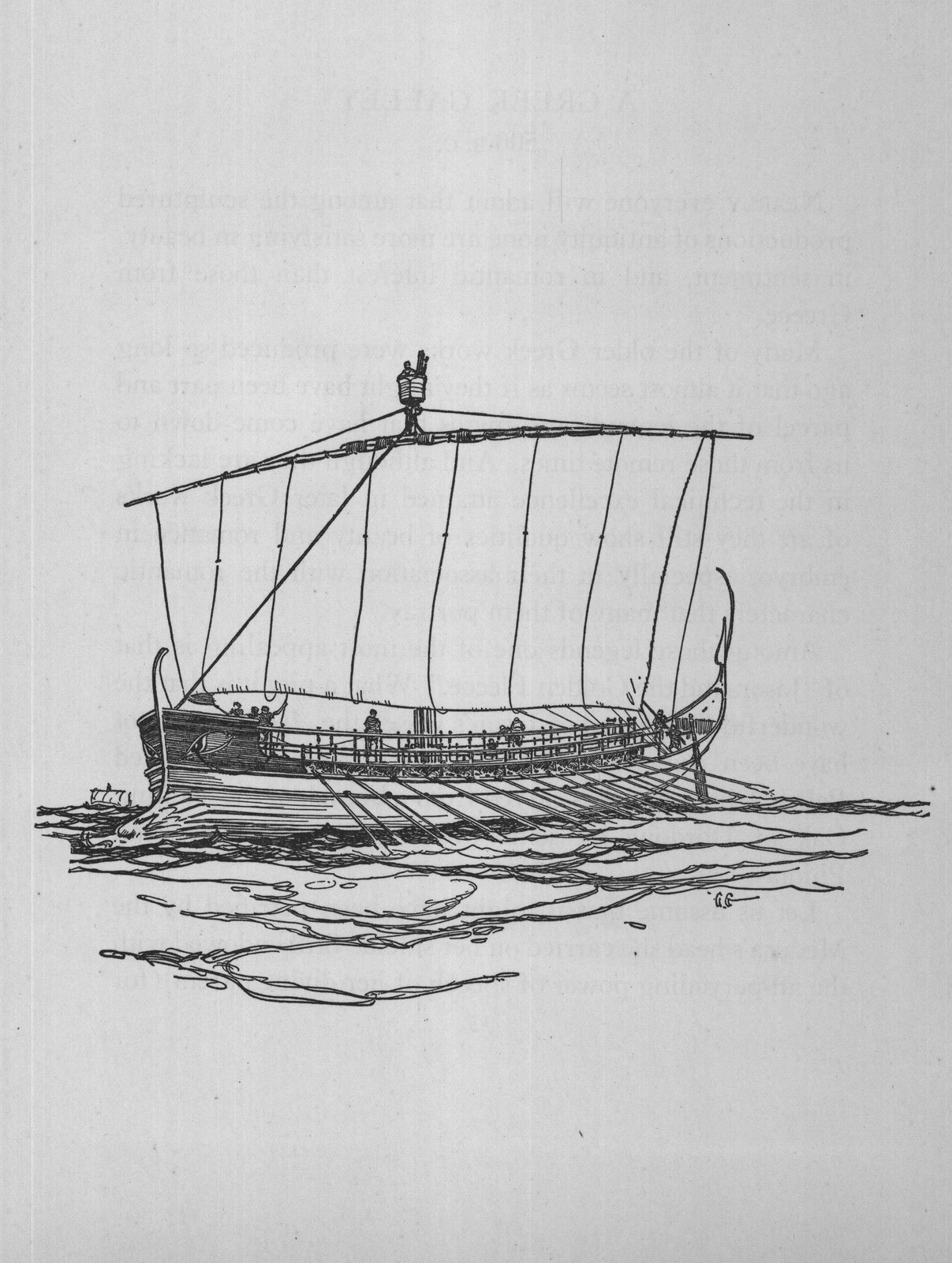 A Greek Galley — the plate from the book
