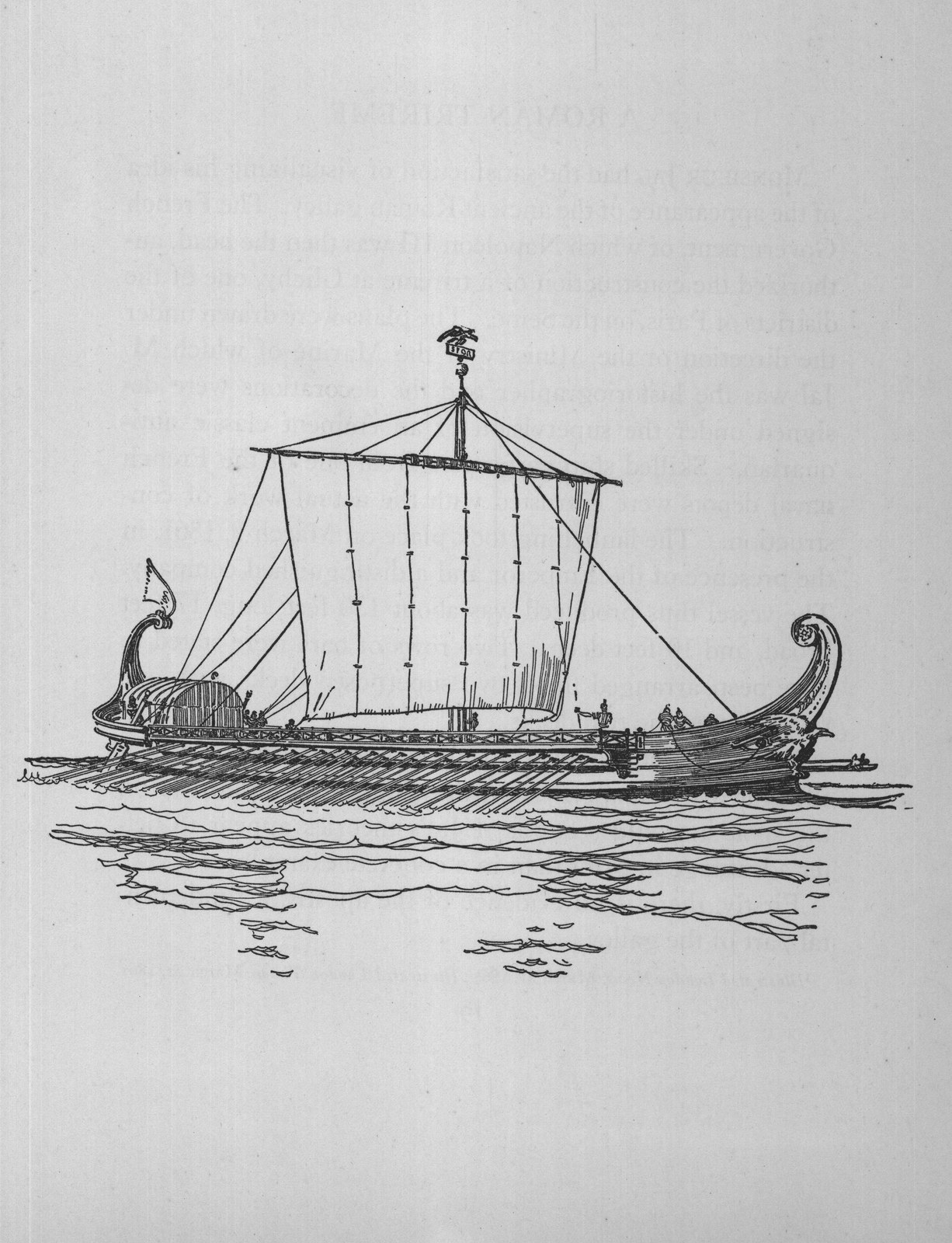 A Roman Trireme — the plate from the book