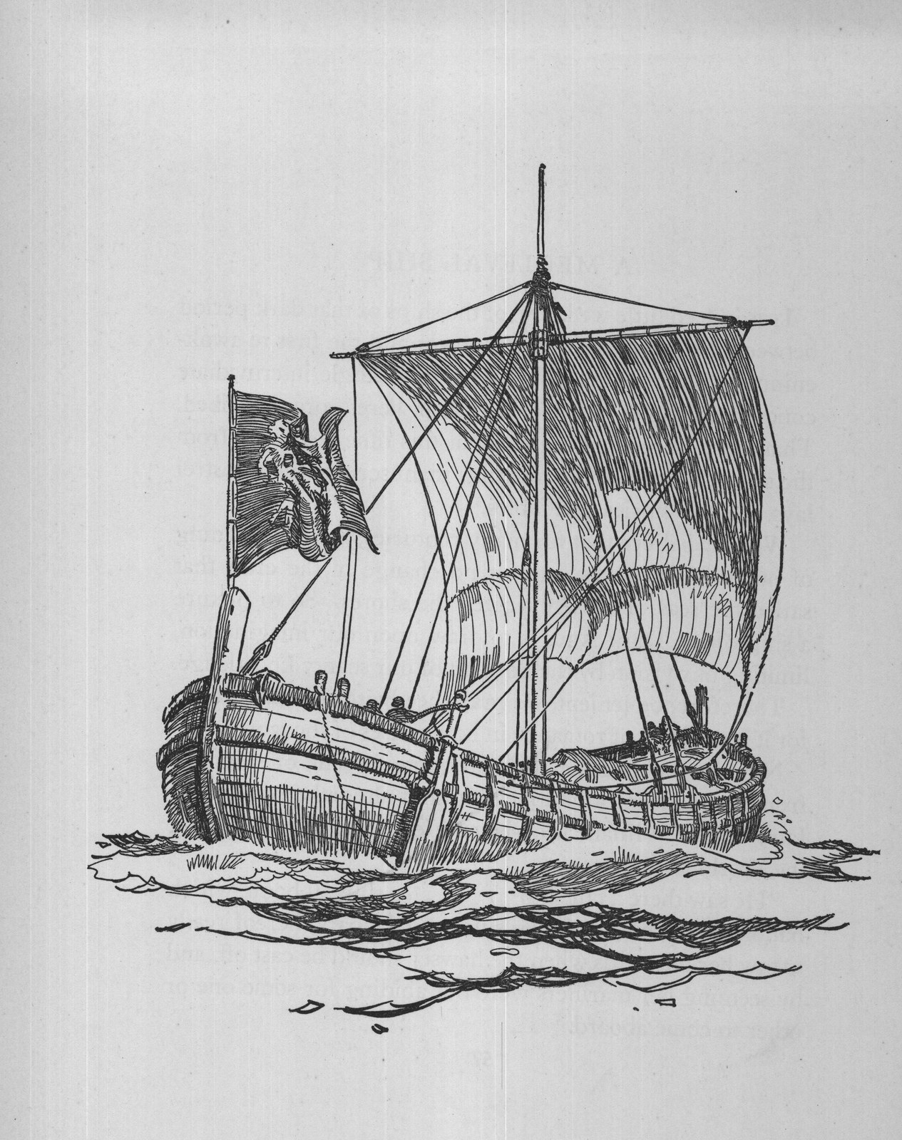 A Mediaeval Ship — the plate from the book