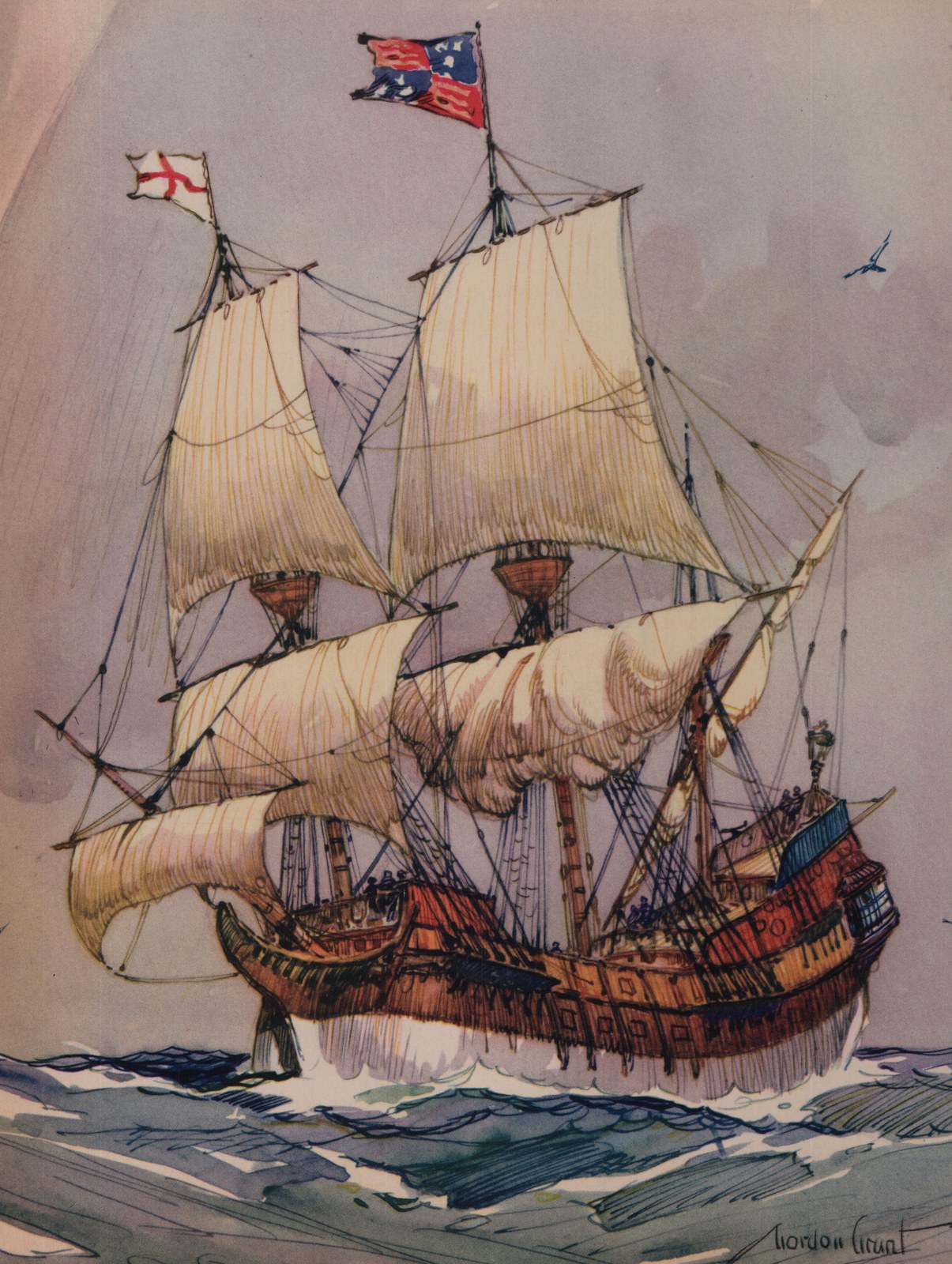 An Elizabethan Ship of 1588 — the plate from the book