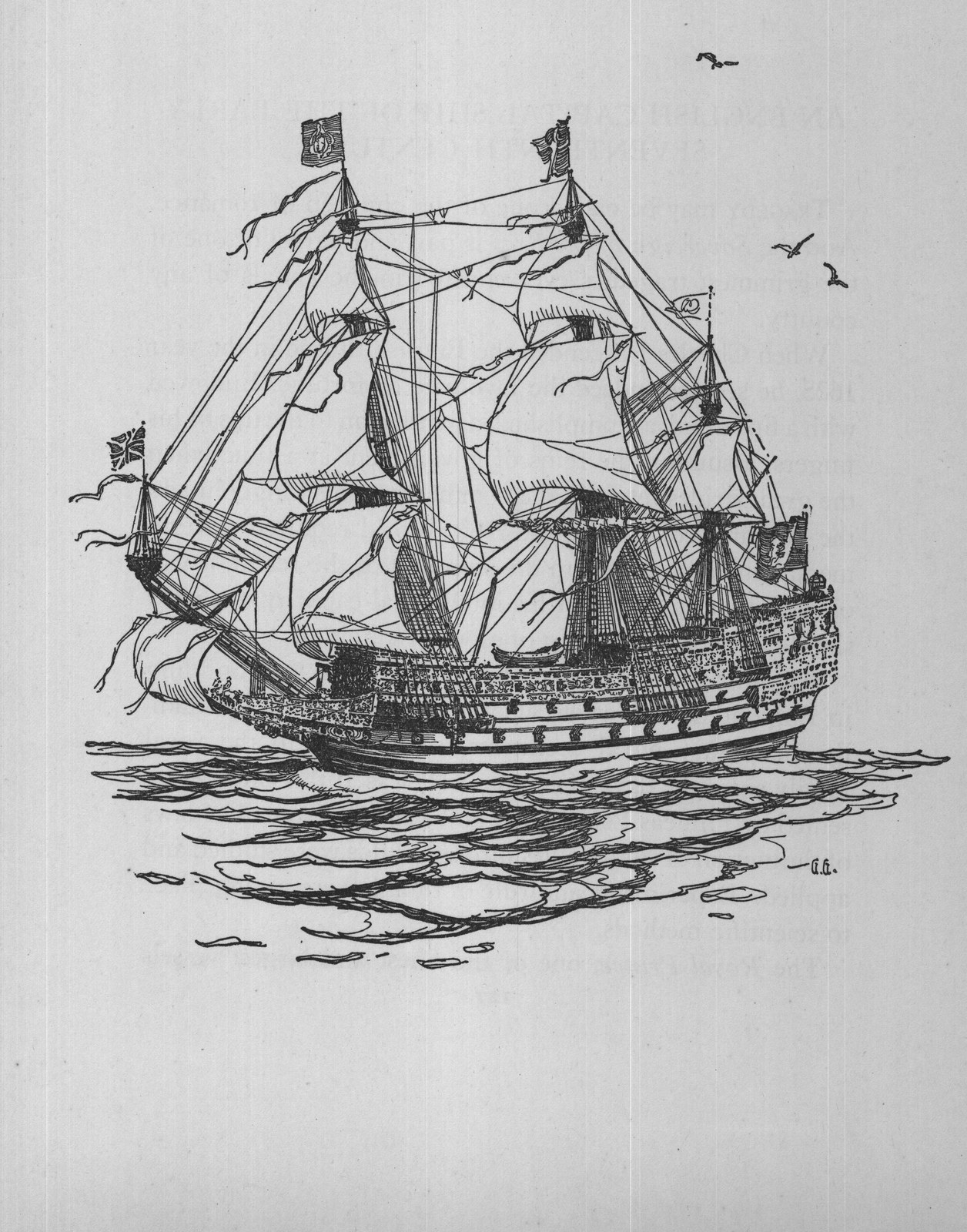 An English Capital Ship of the Early Seventeenth Century — the plate from the book