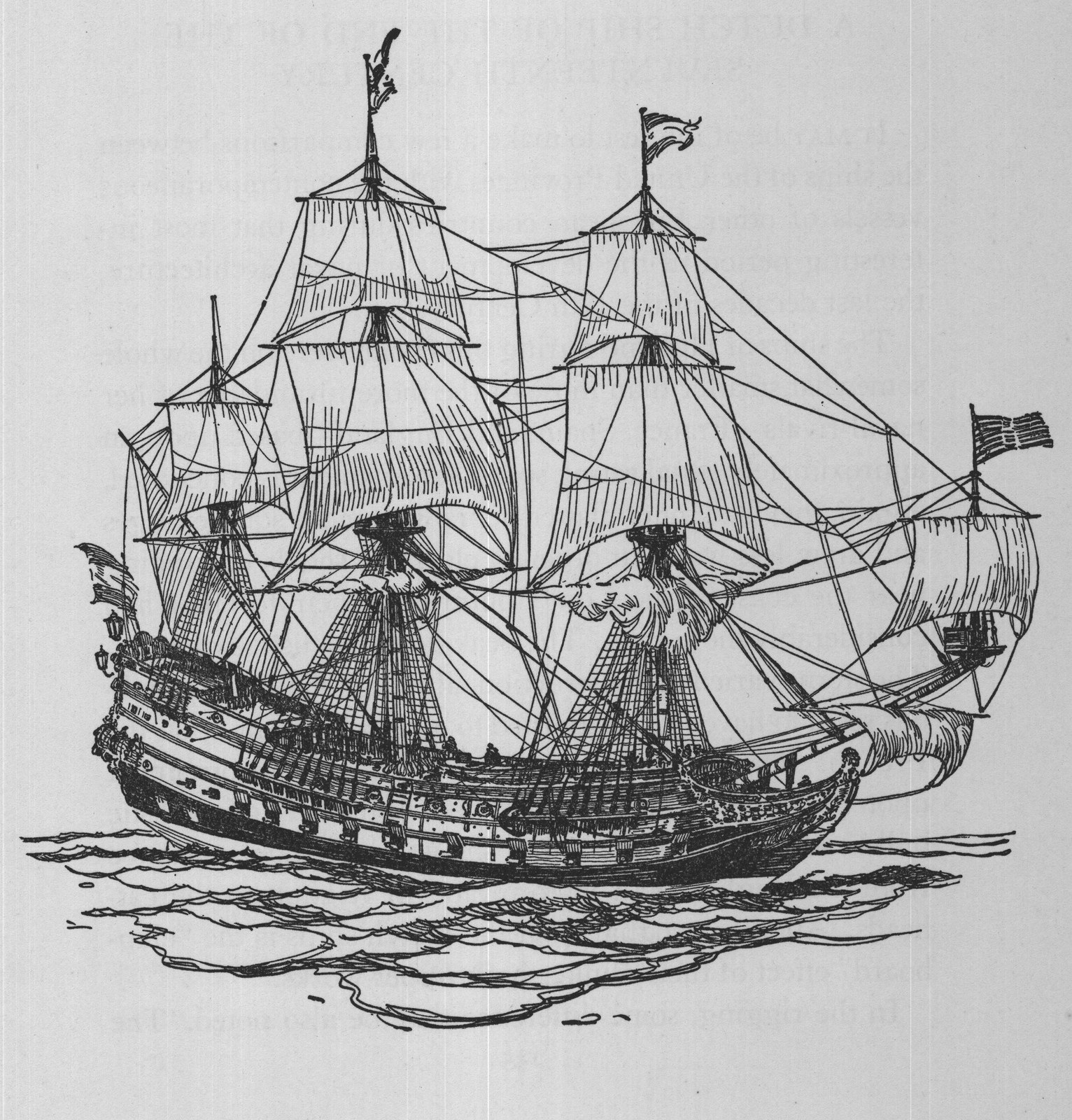 A Dutch Ship of the End of the Seventeenth Century — the plate from the book