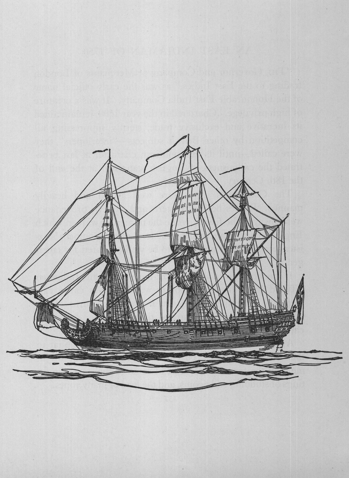 An East Indiaman of 1750 — the plate from the book