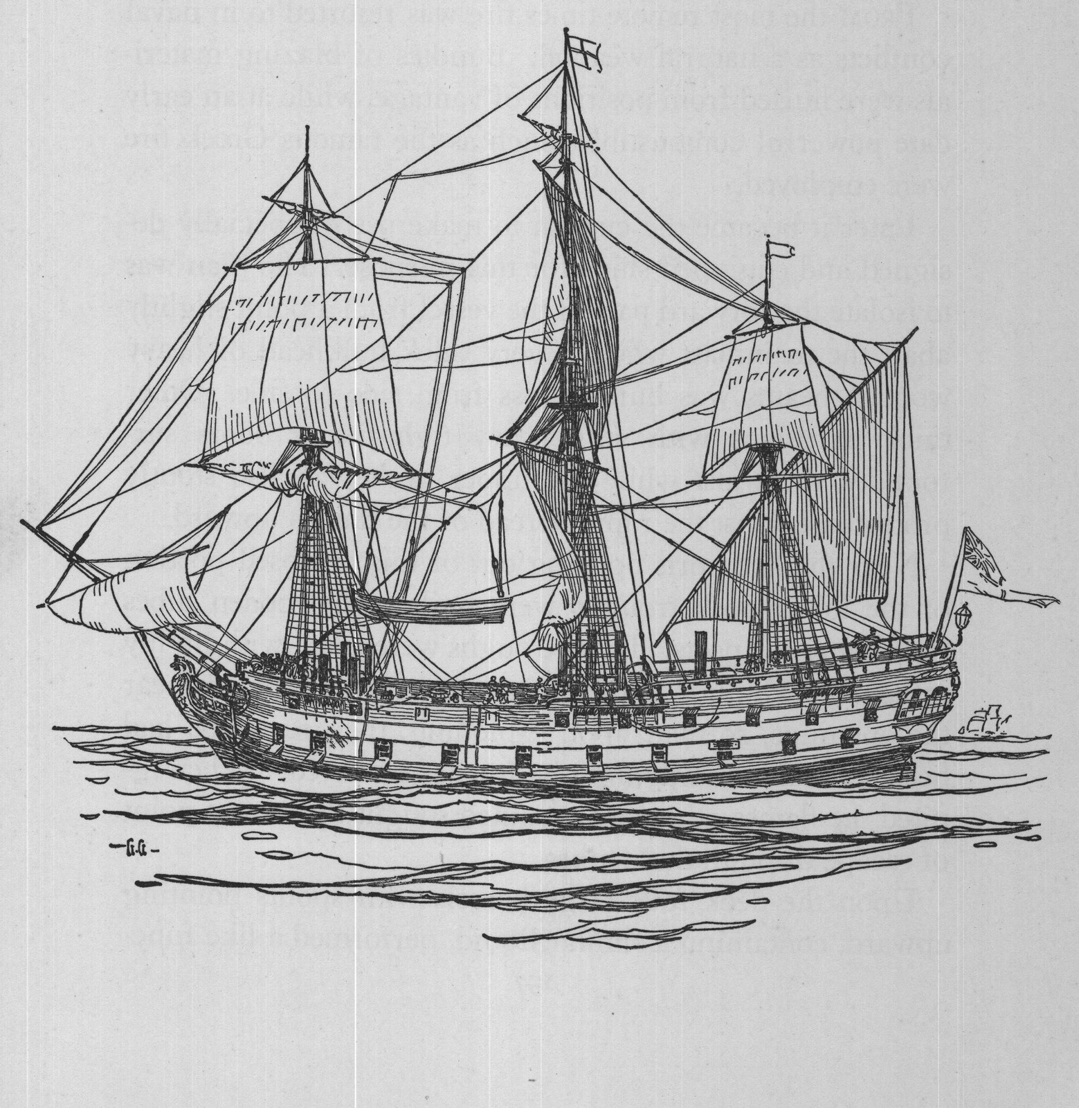 The Fire Ship — the plate from the book