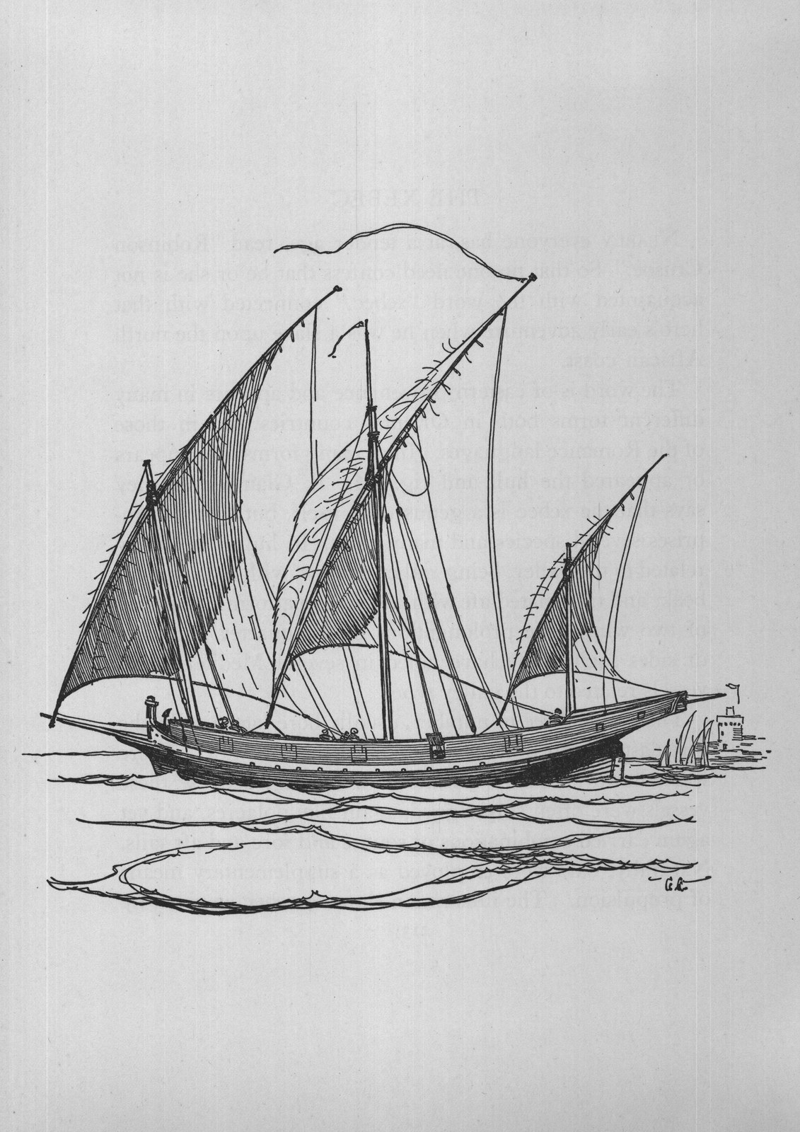 The Xebec — the plate from the book