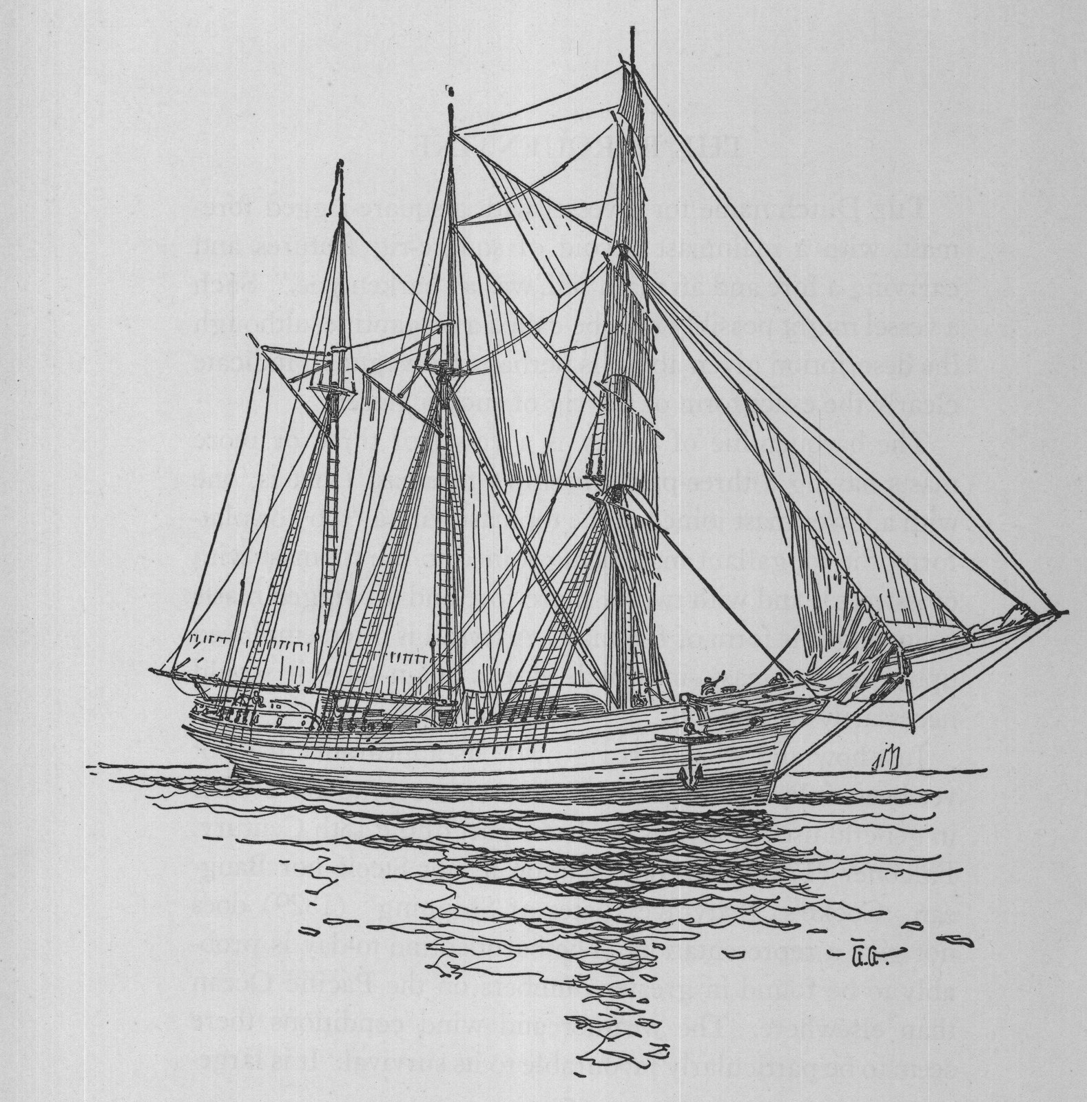 The Barquentine — the plate from the book