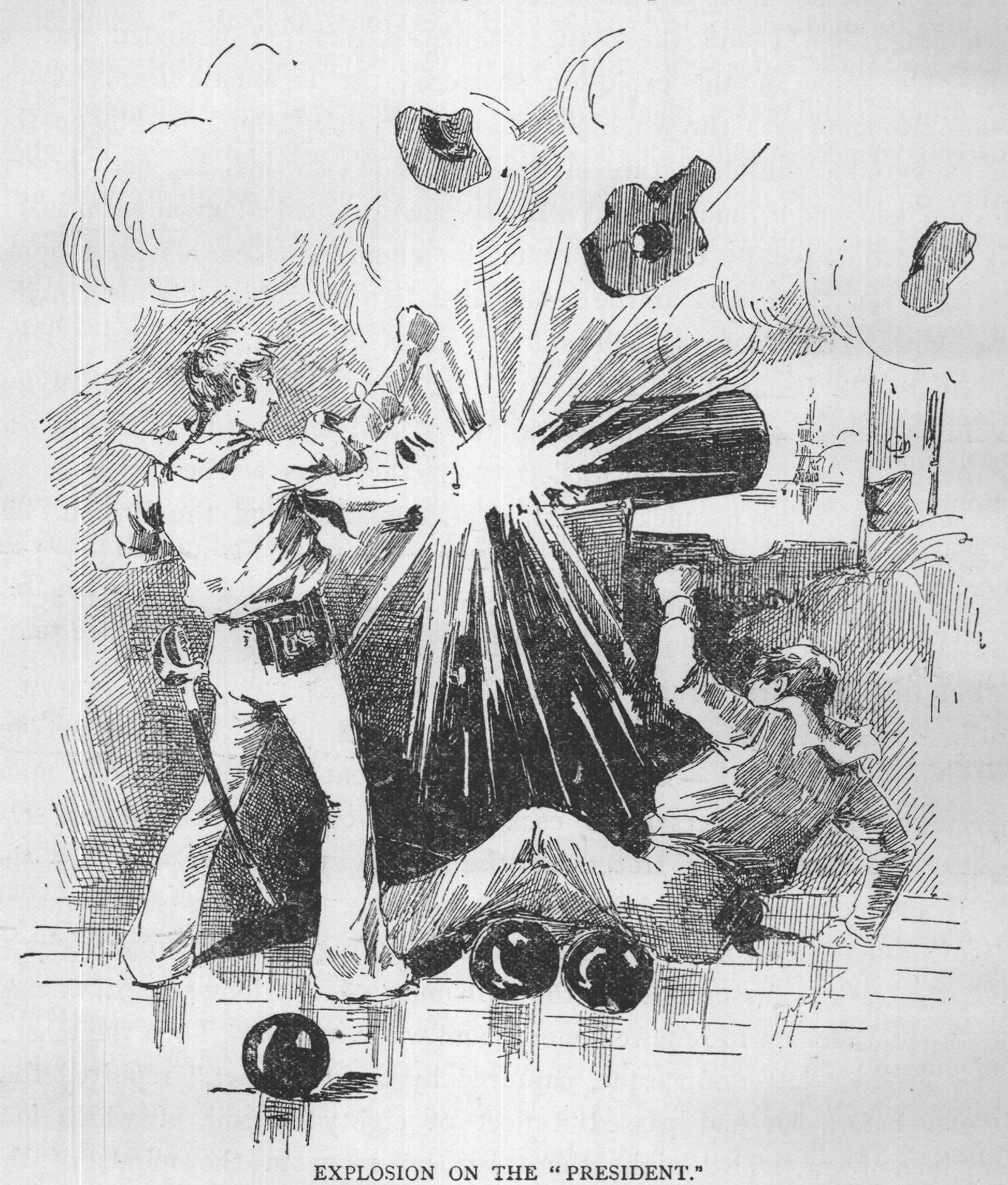EXPLOSION ON THE "PRESIDENT."