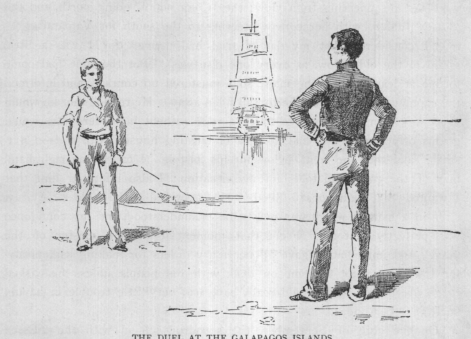 THE DUEL AT THE GALAPAGOS ISLANDS.